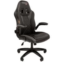 Кресло геймерское Chairman Game 15 (экокожа черно-серая)