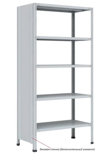 Стеллаж металлический Титан МС-750 2300x1200x500/3